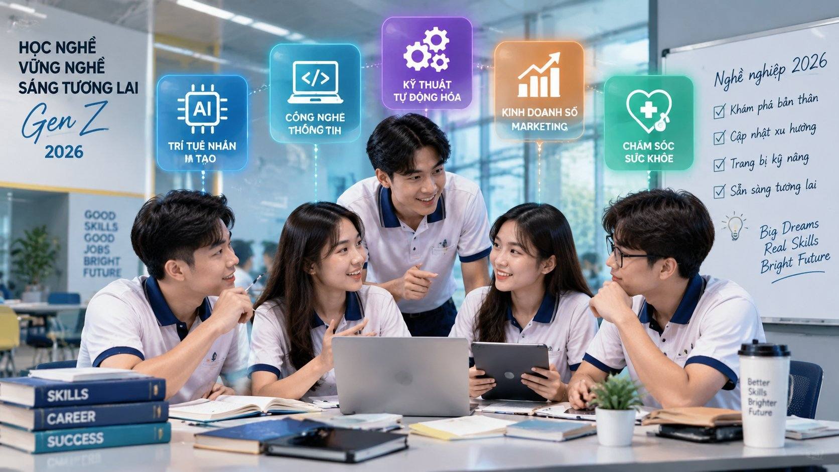 Gen Z nên học nghề gì năm 2026? Các ngành nghề tiềm năng dễ phát triển trong kỷ nguyên số
