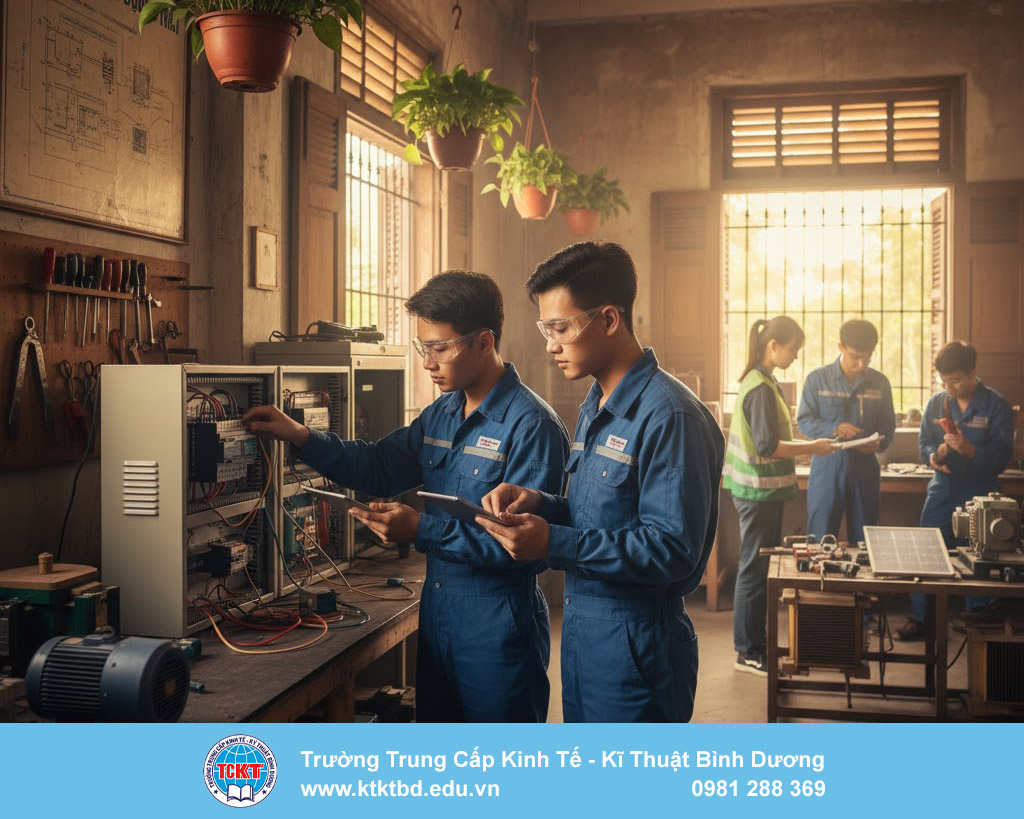 Chất lượng giảng dạy ngành Trung cấp Điện – Học thật,làm thật