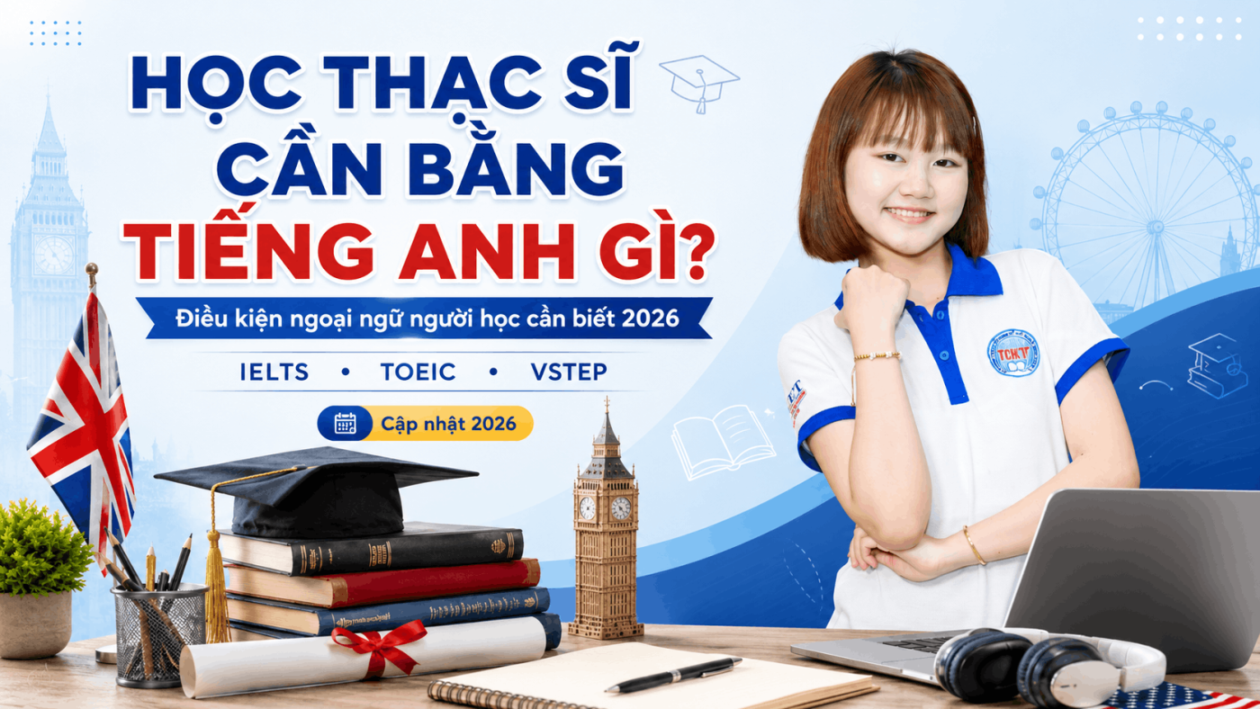 Học thạc sĩ cần bằng tiếng Anh gì? Điều kiện ngoại ngữ người học cần biết 2026