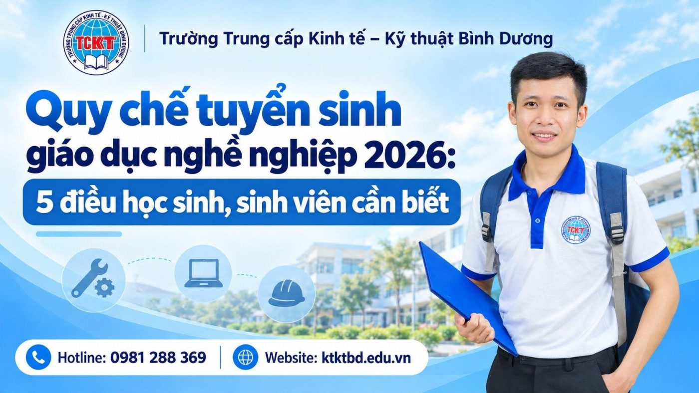 Quy chế tuyển sinh giáo dục nghề nghiệp 2026: 5 điều học sinh, sinh viên cần biết